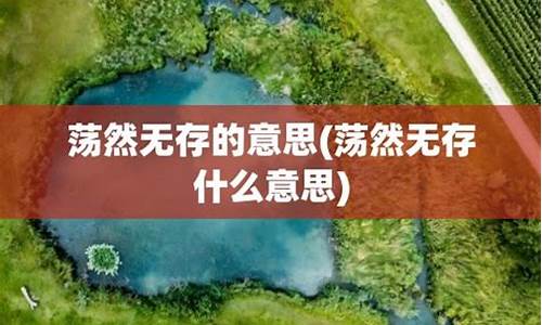 荡然无存什么意思解释词语-荡然无存什么意思解释