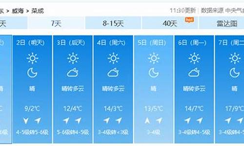 荣成天气预_荣成天气15天