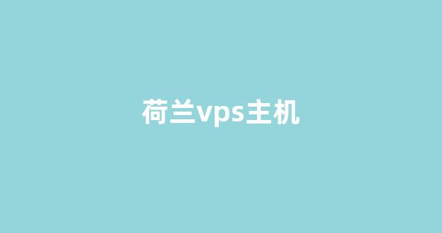 荷兰vps主机(荷兰服务器攻击合法吗)-百变无痕