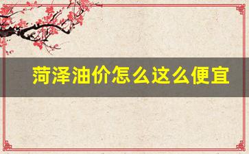 菏泽油价92号汽油价格_菏泽油价怎么这么便宜