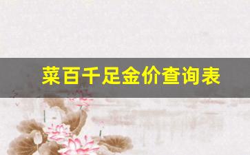 菜百千足金今日价格_菜百千足金价查询表