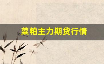 菜粕主力期货行情(菜粕主力期货行情走势)_https://www.jianghaiboli.com_原油期货_第1张