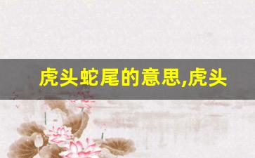 虎头蛇尾的意思,虎头蛇尾的近义词反义词,虎头蛇尾造句例句,虎头蛇尾出处及解释-第1张图片-我的生活随想