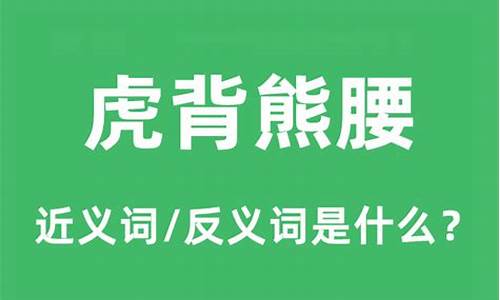 虎背熊腰是什么生肖_虎背熊腰打一动物正确生肖