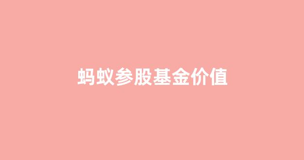 蚂蚁参股基金价值_持有蚂蚁集团股票的基金