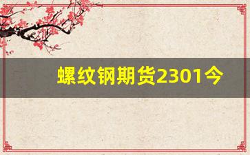 螺纹钢期货2301今日行情查询(螺纹钢期货2109)_https://www.rzcpcj.com_天猫运营_第1张