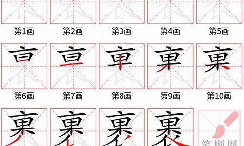 果的笔顺-裹的笔顺