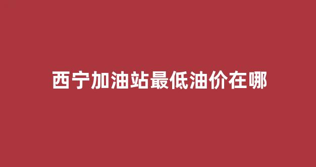 西宁加油站最低油价在哪_西宁油费