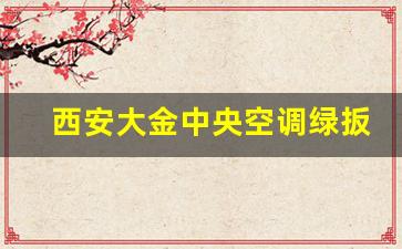 西安大金中央空调绿扳手-大金中央空调面板故障
