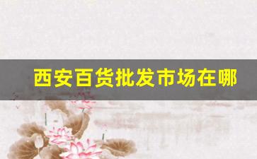 西安百货批发市场在哪里(西安百货批发市场在哪里啊)