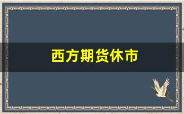 西方期货休市(美国期货市场休市)_https://www.xzdzcjn.com_科创板_第1张