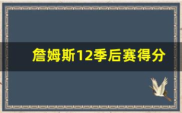詹姆斯12季后赛得分排名-詹姆斯12季后赛得分