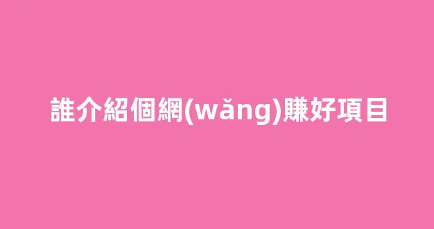 誰介紹個網(wǎng)賺好項目 - 嚴選資源大全