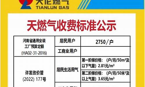 许昌天然气价格最新价格2023_许昌天然气价格最新价格202