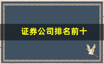 证券公司排名前十(国内证券公司排名前十)_https://www.qldgs.com_黄金期货_第1张