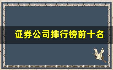 证券公司排行榜前十名(证券公司排行榜前十名佣金最低的)_https://www.wanyuyiyao.com_创业板_第1张