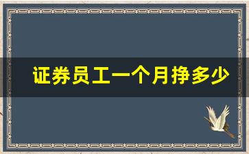 证券员工一个月挣多少(去证券公司上班需要什么条件)_https://www.wguangz.com_郑商所_第1张