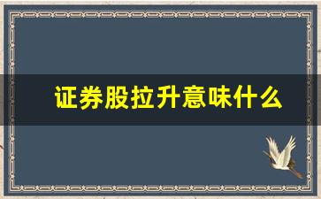 证券股拉升意味什么(证券板块拉升表明什么信号)_https://www.dcjwmf.com_郑商所_第1张