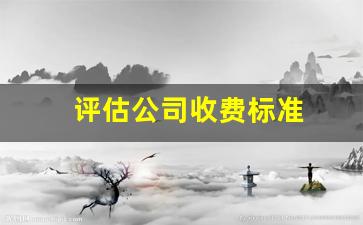 评估公司收费标准(评估公司收费标准一览表)_https://www.huakunhengjia.com_股票资讯_第1张
