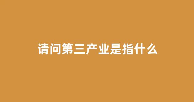 请问第三产业是指什么(请问第三产业是指什么产业)_https://www.brunchezvous.com_旅游攻略_第1张