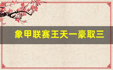 2020年象甲联赛王天一对战许国义-象甲联赛王天一豪取三连胜