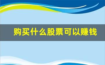 购买什么股票可以赚钱(买什么股票好赚钱)_https://www.dcjwmf.com_郑商所_第1张