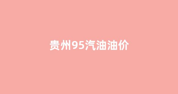 贵州油价95号汽油 今天_贵州95汽油油价