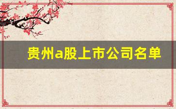 贵州a股上市公司名单(贵州31家上市公司)_https://www.taocizhiliang.com_效果图_第1张
