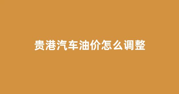 贵港汽车油价怎么调整_贵港汽车油价怎么调整最新