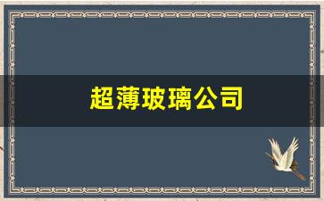 超薄玻璃公司(国内超薄玻璃生产厂家)_https://www.hhem8.com_上交所_第1张