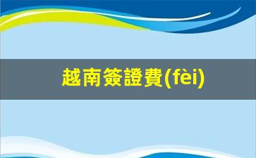 越南簽證費(fèi)用解析，一個(gè)月內(nèi)簽證費(fèi)用明細(xì)一覽