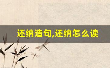 还纳造句,还纳怎么读,还纳的意思,还纳的组词-第1张图片-我的生活随想