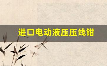 进口电动液压压线钳(进口电动液压压线钳图片)_https://www.jnskb.com_装修公司_第1张