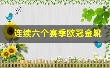 连续六个赛季欧冠金靴-2021年欧冠金靴