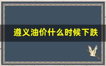 遵义油价什么时候下跌的-贵州省遵义市今日油价