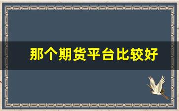 那个期货平台比较好(哪个期货平台)_https://www.fzdzcxj.com_深交所_第1张