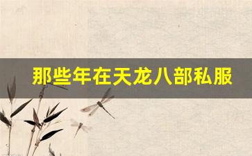 那些年在天龙八部私服里的疯狂举动，你做过几个