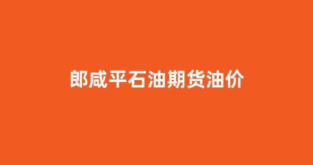 郎咸平有多少钱_郎咸平石油期货油价