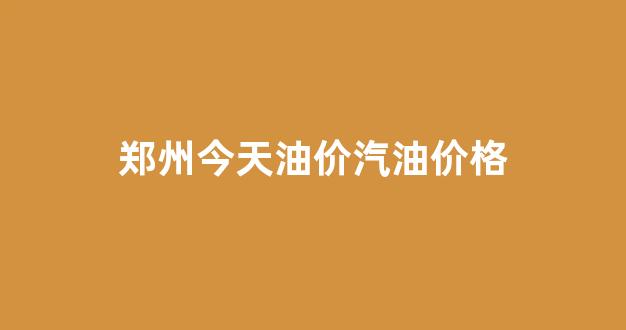 郑州今日汽油价是多少_郑州今天油价汽油价格