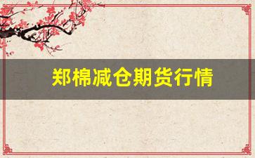 郑棉减仓期货行情(郑棉期货今日实时价格走势图实时)_https://www.qldgs.com_国际期货_第1张