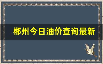 郴州今日油价查询最新消息今天最新消息-郴