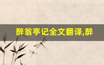 醉翁亭记全文翻译,醉翁亭记讲了什么,醉翁亭记经典句子-第1张图片-我的生活随想
