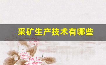 采矿生产技术有哪些(采矿工艺流程及设备)_https://www.huakunhengjia.com_股票资讯_第1张