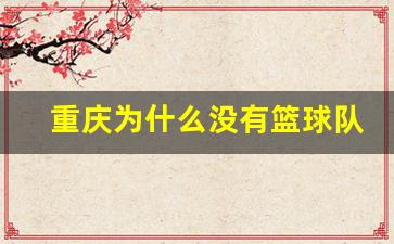 重庆为什么没有职业篮球队-重庆为什么没有篮球队