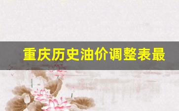 重庆汽油历史价格-重庆历史油价调整表最新