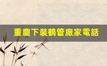 重慶下裝鶴管廠家電話(huà)(重慶下裝鶴管廠家電話(huà)是多少)(1)
