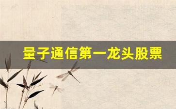 量子通信第一龙头股票(量子通信第一龙头股票底价)_https://www.wguangz.com_郑商所_第1张