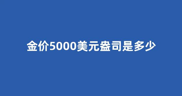 金价5000美元盎司是多少_金价5000美元盎司是多少人民币
