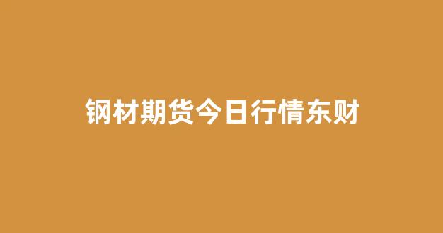 钢材期货今日行情东财(钢材期货最新价格)_https://www.senxinmaoyi.com_物流查询_第1张