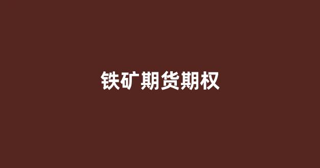 铁矿期货期权(铁矿期权如何交易)_https://www.gfdzclz.com_科创板_第1张